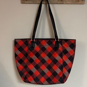 Vera Bradley Red and Black Plaid Tote